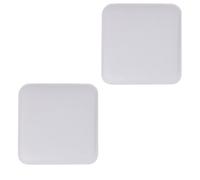 Lot de 2 coussins d'assise ROMEO pour chaises ou fauteuils de salle à manger ou bureau, galettes de chaise carrées en feutre blanc