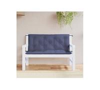 vidaXL Lot de 2 coussins de banc de jardin – Coussins de siège extérieur/intérieur Bleu marine