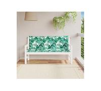 vidaXL Lot de 2 Coussins de banc de jardin Motif de feuilles - Extérieur/Intérieur