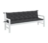 vidaXL Coussins de banc de jardin 2 pcs. Melange Anthracite 120x50x7 cm Tissu
