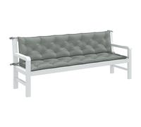 vidaXL Lot de 2 Coussins de Banc de Jardin, Oreillers de Balcon, Coussins de Sièges Patio Jardinage Terrasse Extérieur, Gris