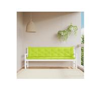vidaXL Lot de 2 coussins de banc de jardin – Tissu Oxford, cordes, imperméable, Vert vif