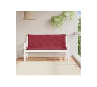 vidaXL Coussins de banc de jardin lot de 2 150x50x7 cm tissu Oxford imperméable rouge