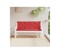 vidaXL Coussins de banc de jardin 361703 Lot de 2 150x50x7 cm Imperméable Jeux de cordes Rouge