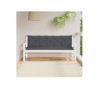 vidaXL Lot de 2 coussins de banc de jardin 361716, avec jeux de cordes, imperméable, anthracite