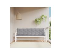 Lot de 2 Coussins de Banc de Jardin, Revêtement de Banc avec Jeux de Cordes, Coussin d'Extérieur Imperméable, Gris 361736