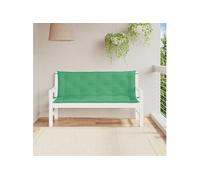 vidaXL Lot de 2 coussins de banc de jardin imperméables avec jeux de cordes Vert 361702