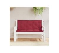 vidaXL – Lot de 2 coussins de banc de jardin avec jeux de cordes, Oxford imperméable, rouge bordeaux