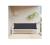 vidaXL Lot de 2 Coussins de banc de jardin – 200×50×7 cm – Tissu Oxford imperméable Noir 361742