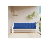 vidaXL Coussins pour banc de jardin Lot de 2 Bleu 200x50x7 cm Tissu Oxford Imperméable avec cordons