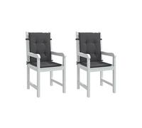 Lot de 4 Coussins de Chaise à Dossier Bas Oreillers Gris Clair Mélangé vidaXL