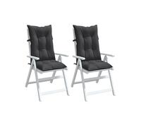 Lot de 2 Coussins de Chaise à Dossier Haut Oreillers Taupe Mélangé Tissu vidaXL
