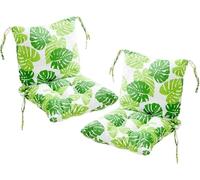 Lot de 2 coussins de chaise de jardin avec coussin de dossier, coussins de chaise de jardin, 40 x 80 x 7 cm, coussin de chaise d'extérieur et intérieur
