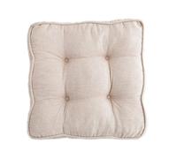 Lot de 2 coussins de chaise de salle à manger épais beige 40 x 40 cm - Rehausseurs doux au toucher pour personnes âgées et femmes enceintes - Coussins de sol polyvalents pour plus de confort et de