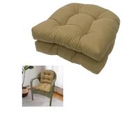 Lot De 2 Coussins De Chaise D'Extérieur Imperméables, 48 x 48 Cm, Galettes De Chaise Matelassées Résistantes À La Décoloration Pour Cuisine, Salle À Manger, Bar Et Mobilier (Chaise Non Incluse)