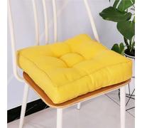 Lot de 2 coussins de chaise en mousse à mémoire de forme - Coussins de siège carrés fermes pour personnes âgées et soutien de grossesse - Lot de 2 coussins rehausseurs pour salle à manger et