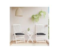 Lot de 2 Coussins de Chaise, Galette de Siège avec Jeux de Cordes, Coussin d'Extérieur Imperméable, Anthracite 361507