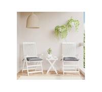 vidaXL Lot 2 coussins de chaise, galette de siège avec jeux de cordes imperméables Gris 50x50x7 cm