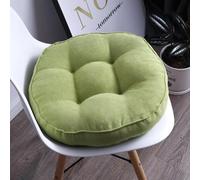 Lot de 2 coussins de chaise ronds avec attaches lavables pour intérieur et extérieur - Pour la maison, le bureau, la cuisine et la salle à manger - Vert - 50 x 50 cm