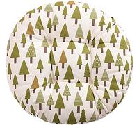 Lot de 2 coussins de chaise ronds classiques européens pour chaises d'intérieur et d'extérieur - Coussin matelassé confortable - Doux et durable - 40 x 40 cm