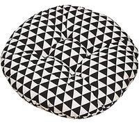 Lot de 2 coussins de chaise ronds classiques européens pour chaises d'intérieur et d'extérieur - Coussin matelassé confortable - Doux et durable - 40 x 40 cm