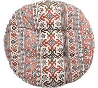 Lot de 2 coussins de chaise ronds classiques européens pour chaises d'intérieur et d'extérieur - Coussin matelassé confortable - Doux et durable - 40 x 40 cm