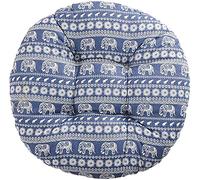 Lot de 2 coussins de chaise ronds classiques européens pour chaises d'intérieur et d'extérieur - Coussin matelassé confortable - Doux et durable - 40 x 40 cm