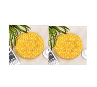 Lot de 2 coussins de chaise ronds rembourrés pour intérieur et extérieur, jardin, terrasse, cuisine et chaises de bureau (H)