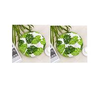 Lot de 2 coussins de chaise ronds rembourrés pour intérieur et extérieur, jardin, terrasse, cuisine et chaises de bureau (I)