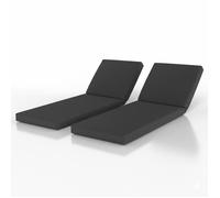 Lot de 2 coussins de chaises de pont étanches QD-RL 190x60cm Anthracite
