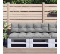 vidaXL Coussins de palette Lot de 2 – Coussins de canapé jardin extérieur tissu anthracite