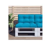 Coussins de canapé palette 2 pcs bleu clair tissu vidaXL vidaXL