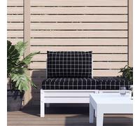 Coussins de palette 3 pcs motif à carreaux noir tissu Oxford, coussin, coussin de canapé, oreiller de dos 361786
