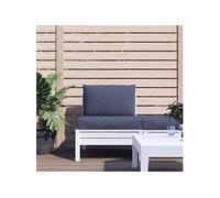vidaXL Lot de 2 coussins de palette avec dossier, bleu marine tissu