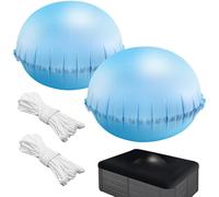 Lot de 2 Coussins de Piscine Ronds XXL,120 x 120 cm,avec 2 Cordes de 15 m,Confort et durabilité,Coussin de Piscine,Coussin Gonflable pour hivernage de Piscine.