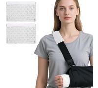 Lot de 2 coussins de sangle pour sangle de bras, épaulière de transport, coussin de soutien pour bras, coude, poignet, blessure, coussin rembourré pour femme, homme et enfant (blanc)