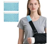 Lot de 2 coussins de sangle pour sangle de bras, épaulière de transport, oreiller, coude, poignet, blessure, coussin rembourré pour femme, homme et enfant (bleu ciel)