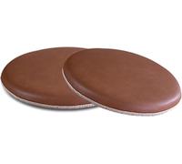 Lot de 2 coussins de siège antidérapants et imperméables pour chaises de cuisine Windsor, 35,6 cm, ronds en similicuir, résistants aux taches et faciles à nettoyer, pour l'extérieur