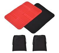 Lot de 2 coussins de siège pliables pour l'extérieur, imperméables et isolants, avec 2 poches de rangement, pour jardin, stade, chasse, camping, randonnée, pique-nique