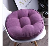Lot de 2 coussins de siège ronds avec attaches lavables pour intérieur et extérieur - 45 x 45 cm - Pour maison, bureau, cuisine, salle à manger - Violet