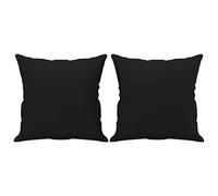 Lot de 2 coussins décoratifs noirs - 40 x 40 cm - Tissu microfibre avec rembourrage en coton PP - Coussin décoratif pour canapé, salon, balcon, terrasse - Accent et confort