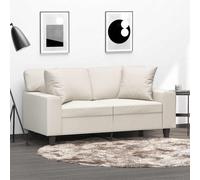 Lot de 2 Coussins Décoratifs Oreillers Patio Jardin Marron Similicuir vidaXL