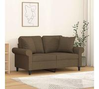 vidaXL Coussins décoratifs 349474 – Lot de 2 en tissu marron 40 x 40 cm