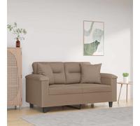 vidaXL Coussins décoratifs Lot de 2 40x40 cm Microfibre Taupe