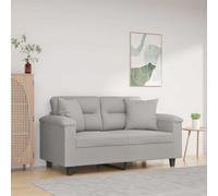 vidaXL Coussins décoratifs Lot de 2 40x40 cm Microfibre Taupe