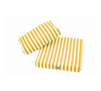 Lot de 2 Coussins Déhoussables Rayures Jaunes pour Salon de Jardin - Confort Premium, Anti UV Assise: 50 X 50 cm Dossier: 35 x 50 cm - Déco Arts