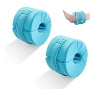Lot de 2 coussins d'élévation des pieds, coussin en mousse avec fermeture éclair amovible, coussin d'élévation du talon compensé pour pression des pieds, ulcère douloureux, repose-jambes et