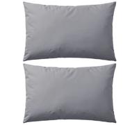 Lot De 2 Coussins D'extérieur Gris 60 X 40 Cm, Résistants À L'eau Et Aux Uv