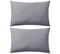 Lot De 2 Coussins D'extérieur Gris 60 X 40 Cm, Résistants À L'eau Et Aux Uv