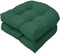 Lot de 2 coussins en forme de U pour canapé,coussin de chaise de rechange en rotin,coussin de siège en osier,coussin de chaise pour intérieur/extérieur,coussin de chaise de patio-Dark Green||48*48CM
